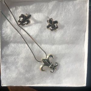 Fleur-de-Lis necklace and/or earrings